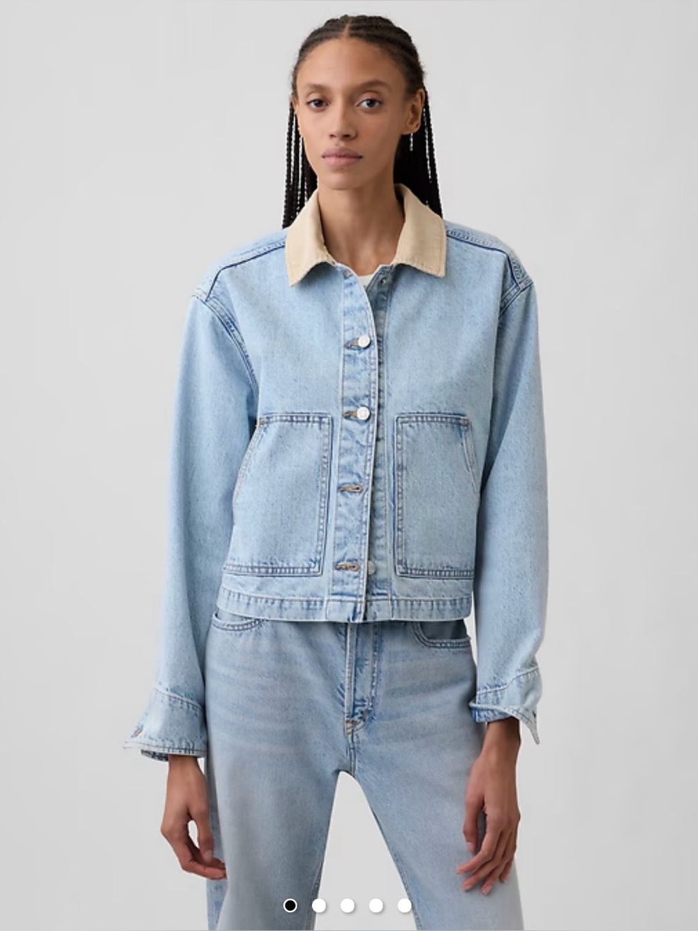 Gap Factory Women’s Denim Relaxed Denim Utility Jacket NWT Small